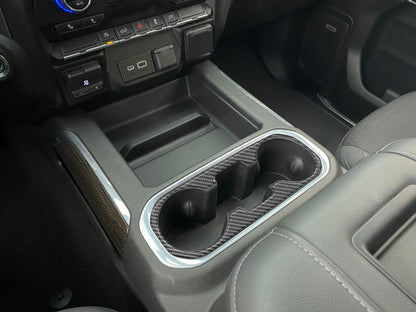 Center Console Cupholder Accent Overlay Fits 2019-2021 Chevrolet Silverado