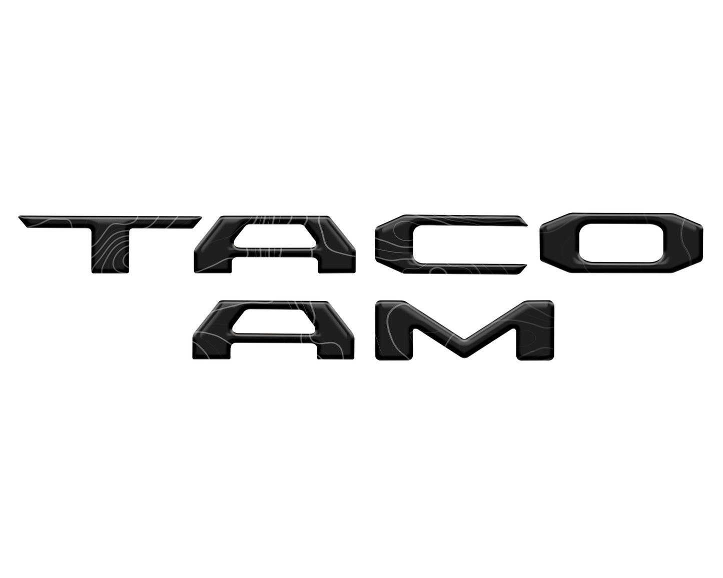 Tailgate Letter Inserts Fits 2016-2023 Toyota Tacoma