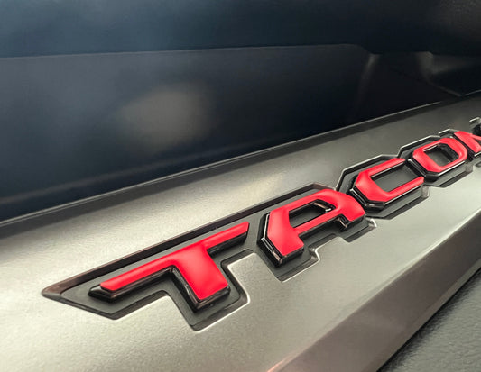 Custom Glovebox Letter Overlays for Toyota Tacoma 2024–2025