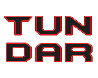 Bed Rail Tailgate Letter Overlays Fits 2022-2025 Toyota Tundra