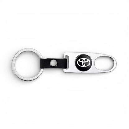Toyota Chrome Keychain & Tire Valve Caps Set Zinc Alloy