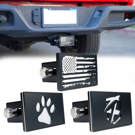 Aluminum Trailer Hitch Cover for 2" Receivers – USA Flag Design