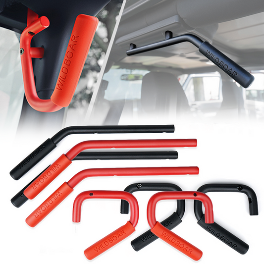 Heavy-Duty Steel Roll Bar Grab Handles – Fits 2007–2018 Jeep Wrangler JK/JKU | Bolt-On Design