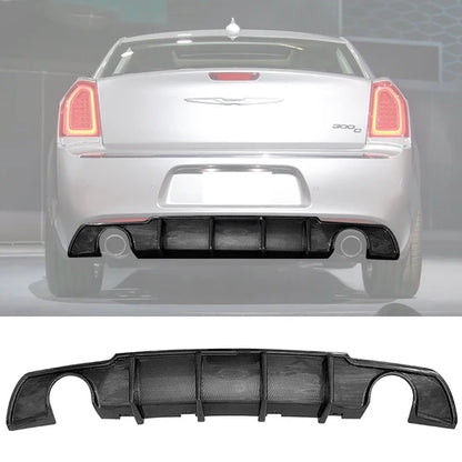 Rear Diffuser Lip for Chrysler 300 2015-2023 4 Shark Fin Style PP