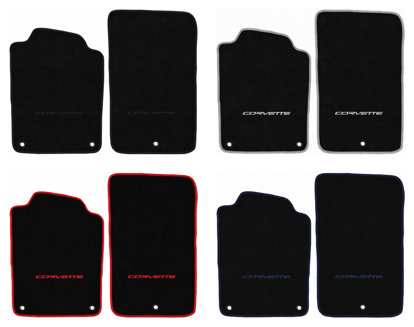 1997–2004 Chevrolet Corvette C5 Premium 18 oz Carpet Floor Mats – Licensed Logos