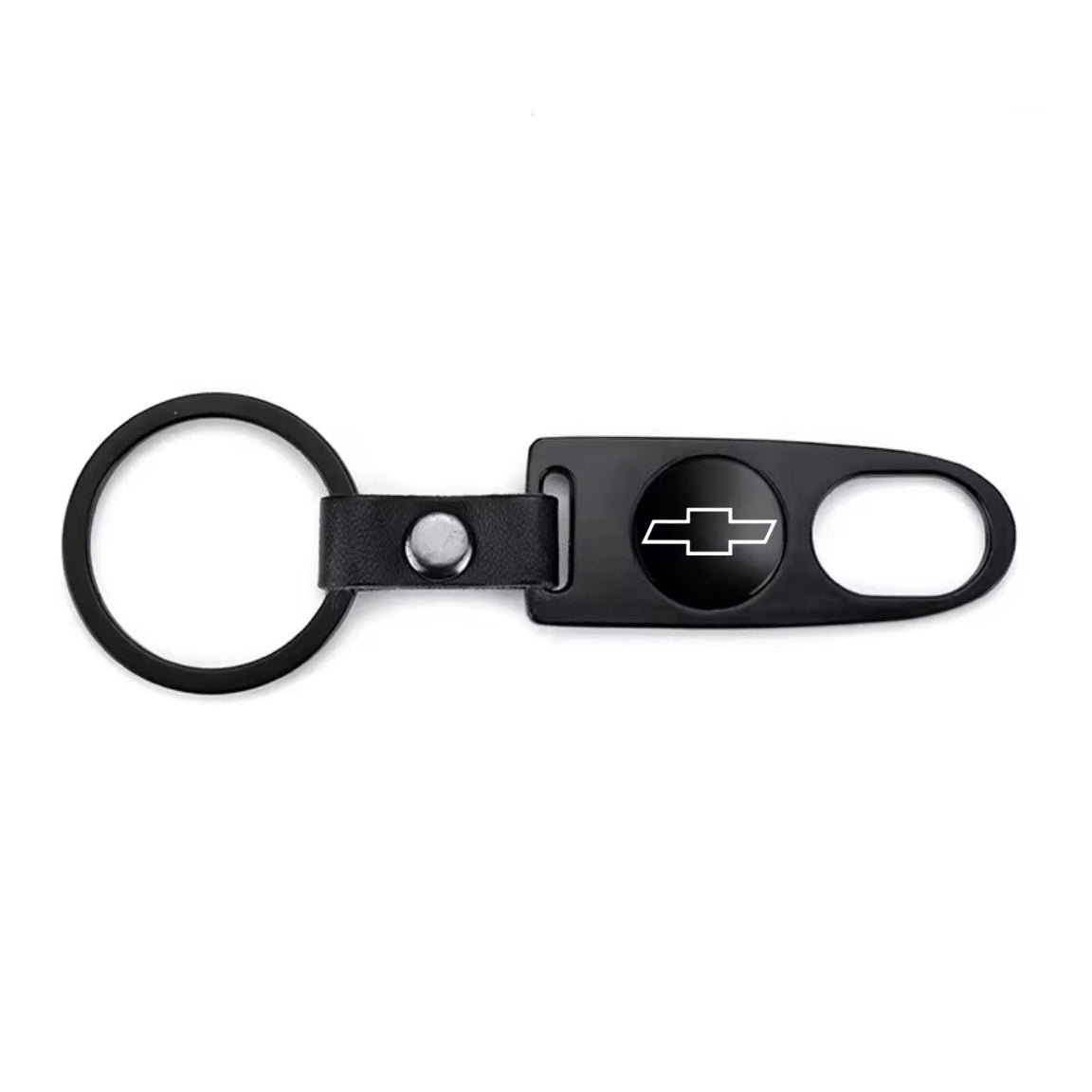 Chevy Black Bowtie Keychain & Tire Valve Caps Set Zinc Alloy Black Cap Kit