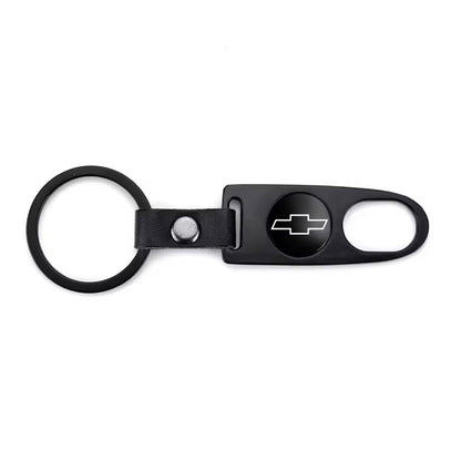 Chevy Black Bowtie Keychain & Tire Valve Caps Set Zinc Alloy Black Cap Kit