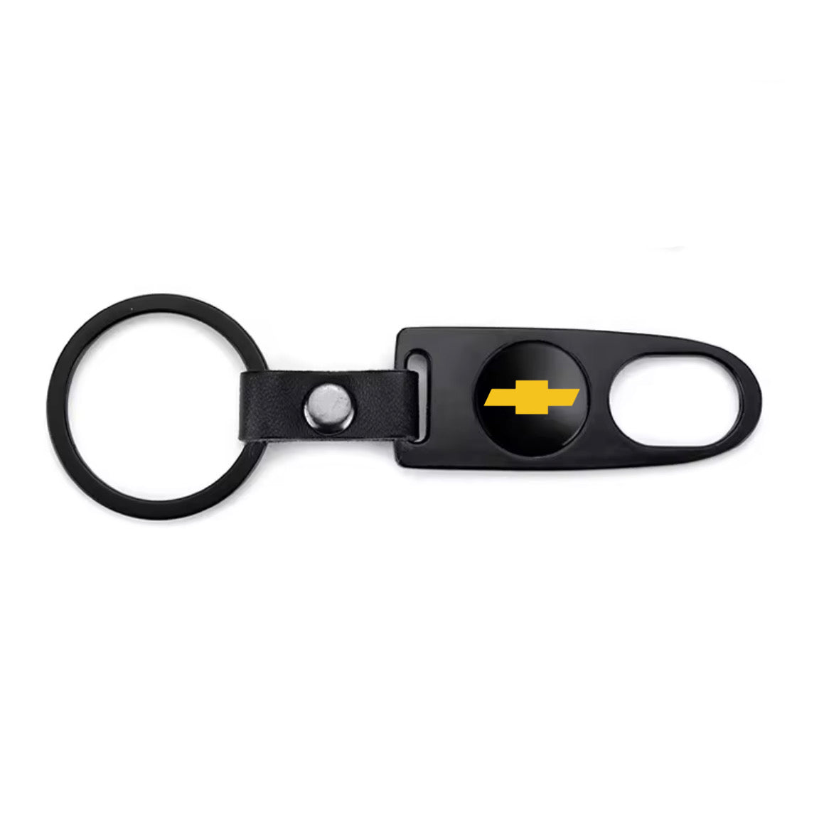 Chevy Gold Bowtie Keychain & Valve Cap Bundle – Black