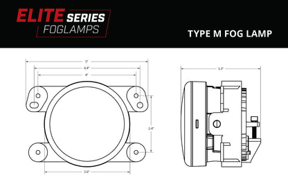 Elite Series Fog Lamps for 2018-2025 Jeep JL Wrangler (pair)