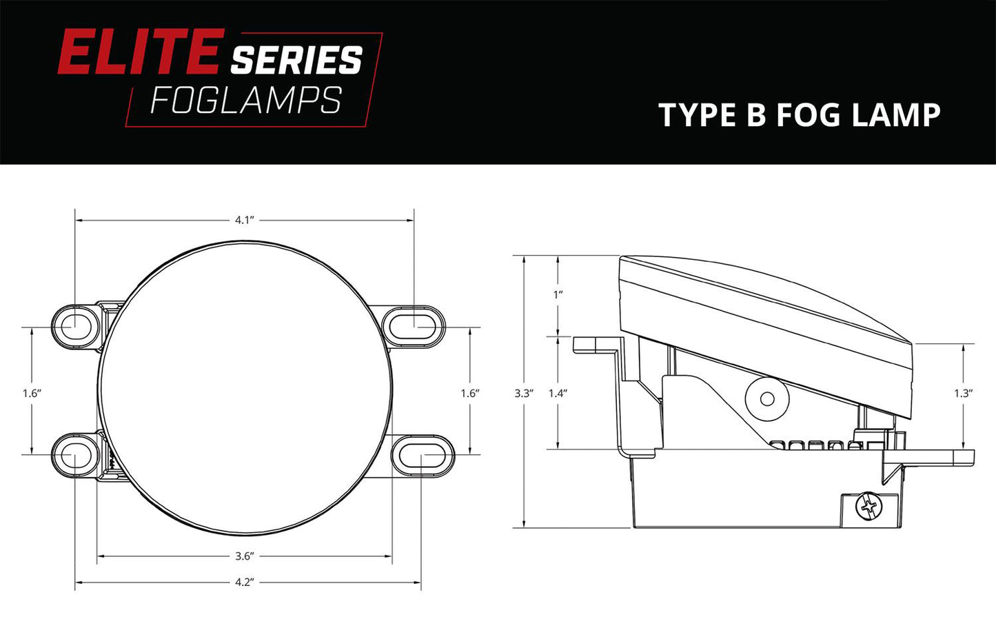 Elite Series Fog Lamps for 2014-2024 Toyota 4Runner (pair)