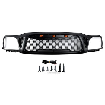 Aftermarket Honeycomb Black Front Bumper Grille for Toyota Tacoma 2001–2004