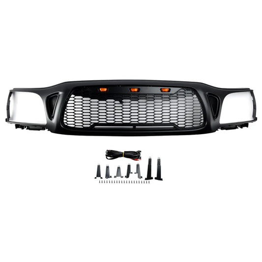 Aftermarket Honeycomb Black Front Bumper Grille for Toyota Tacoma 2001–2004