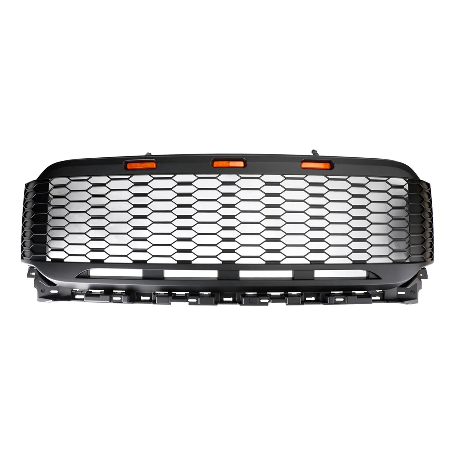 Aftermarket Raptor Style Matte Black Front Grille w/ LED for Ford F-150 2021–2023