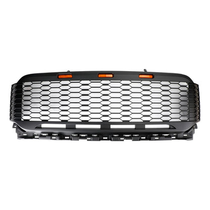 Aftermarket Raptor Style Matte Black Front Grille w/ LED for Ford F-150 2021–2023