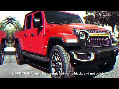 Grille with Amber LED Lights – Fits Jeep Wrangler JL & Gladiator JT