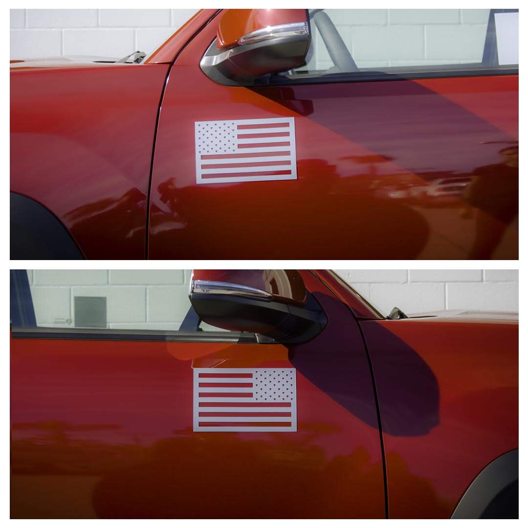 American Flag Magnets - Metallic Grey