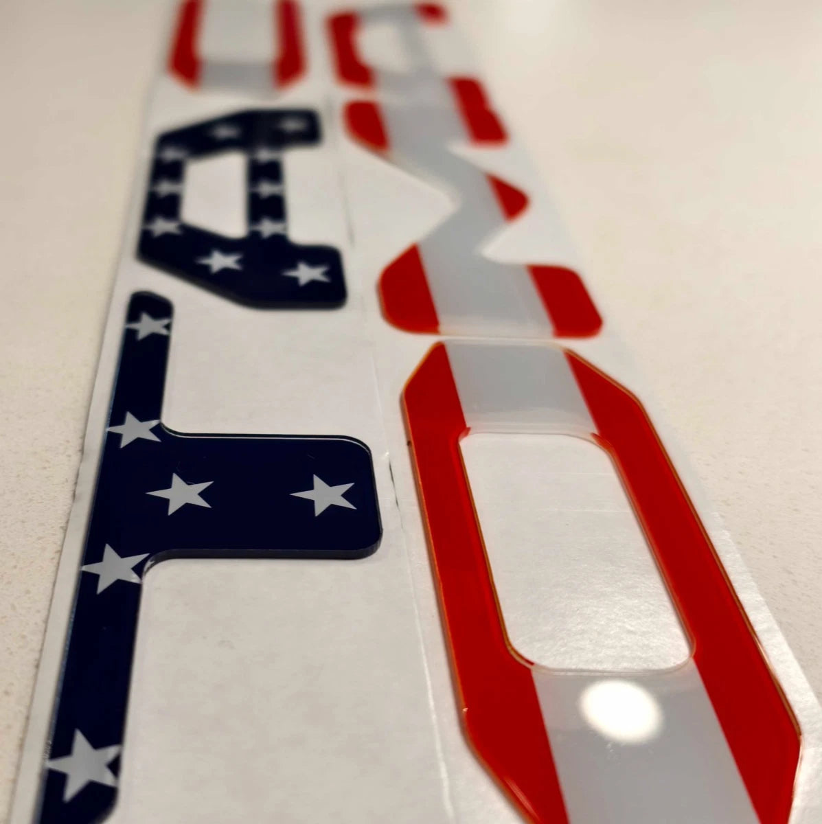 American flag-themed license plate 