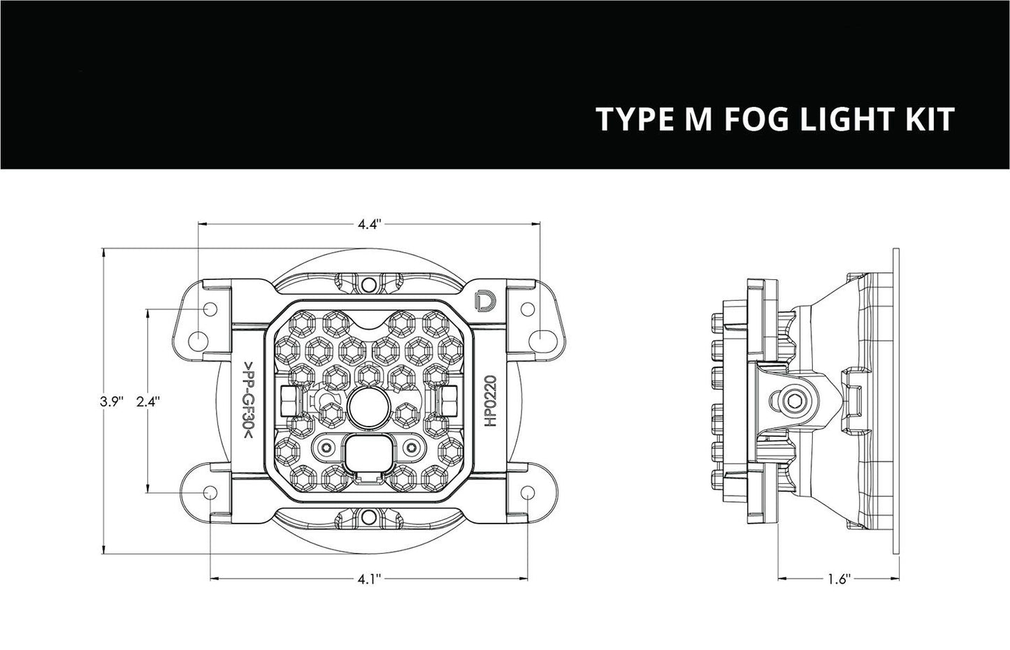 SS3 LED Fog Light Kit for 2018-2025 Jeep JL Wrangler