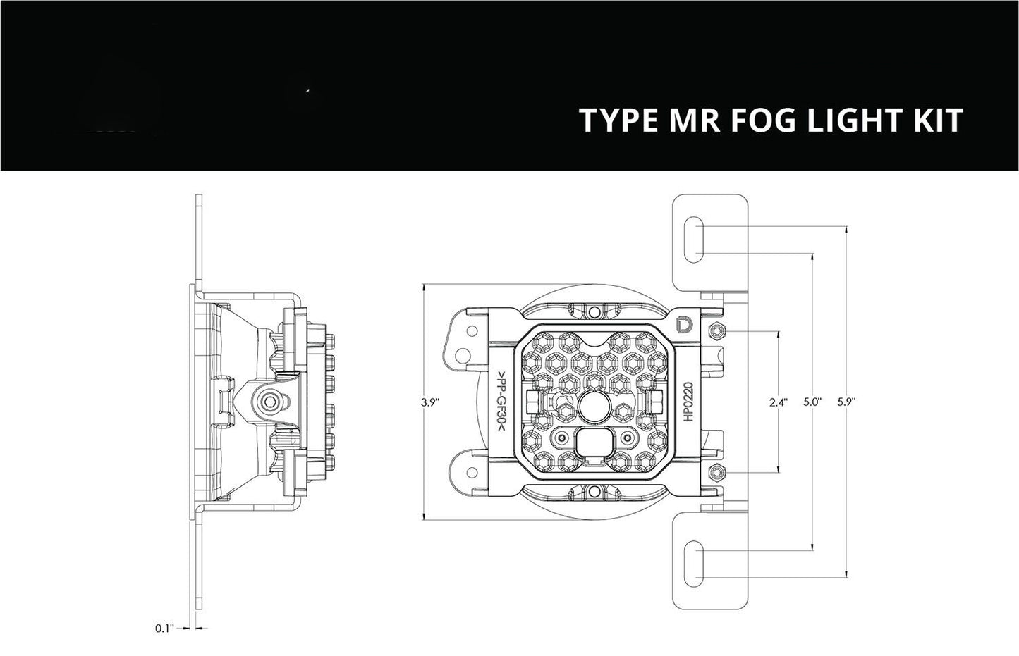 SS3 LED Fog Light Kit for 2018-2025 Jeep JL Wrangler