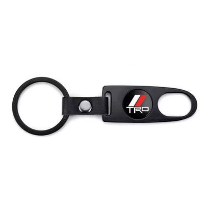 TRD Style Black Keychain & Valve Cap Bundle – Aluminum Tire Valve Caps + Keychain Set